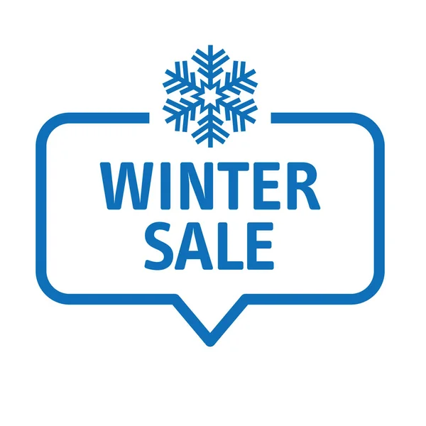 Winter sale promotion blue color vector illustration — Stock Vector