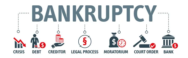 Bankruptcy Concept Vector Icons Bankruptcy Legal Process Which People Other — Stock Vector