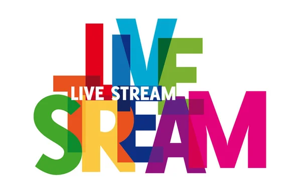 Live Stream Illustrazione Vettoriale Colorata — Vettoriale Stock