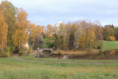 Pavlovsk park sonbahar. Panorama