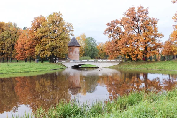 Pavlovsk park őszi Peel-torony — Stock Fotó