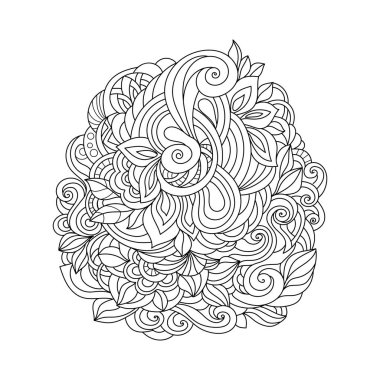 Elle çizilmiş süs çiçek desenli