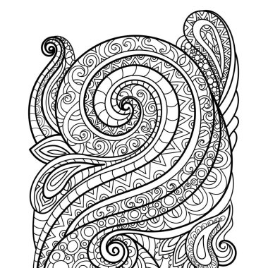 Elle çizilmiş süs çiçek desenli