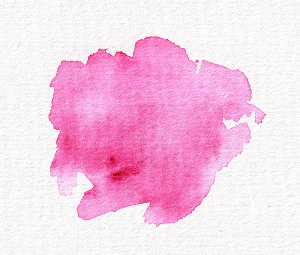 Mancha aquarela abstrata isolada para design de casamento e dia dos namorados. Rosa, magenta . — Fotografia de Stock