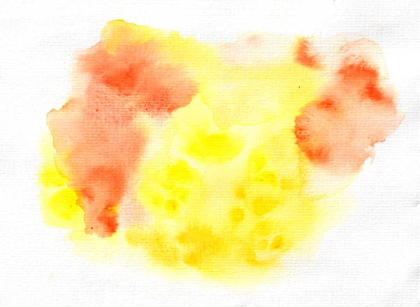 Abstrakte orange und gelbe Aquarell Hintergrund. handbemalt. — Stockfoto