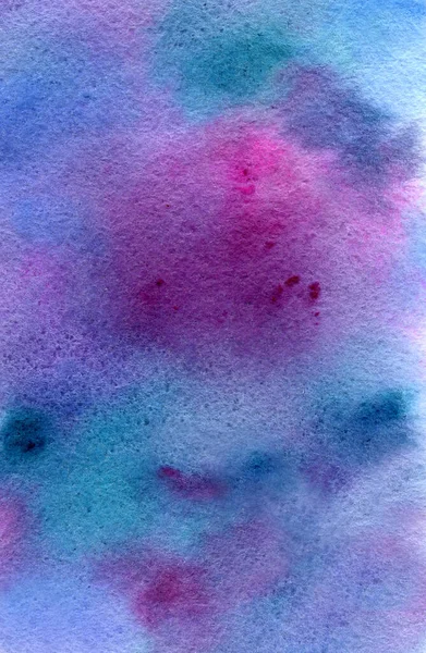 Abstrait bleu-violet-rose aquarelle fond Violet, violet, lilas et bleu aquarelle taches . — Photo