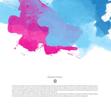 Parlak renkli afiş suluboya ile su sıçramalarına