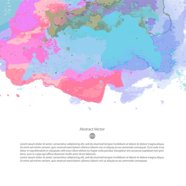 Bannière colorée lumineuse avec éclaboussures d'aquarelle — Image vectorielle