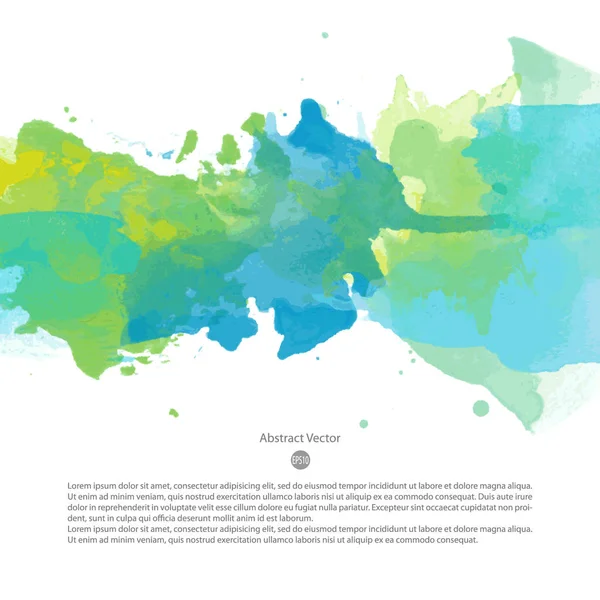 Яркое красочное знамя с акварельными брызгами — стоковый вектор