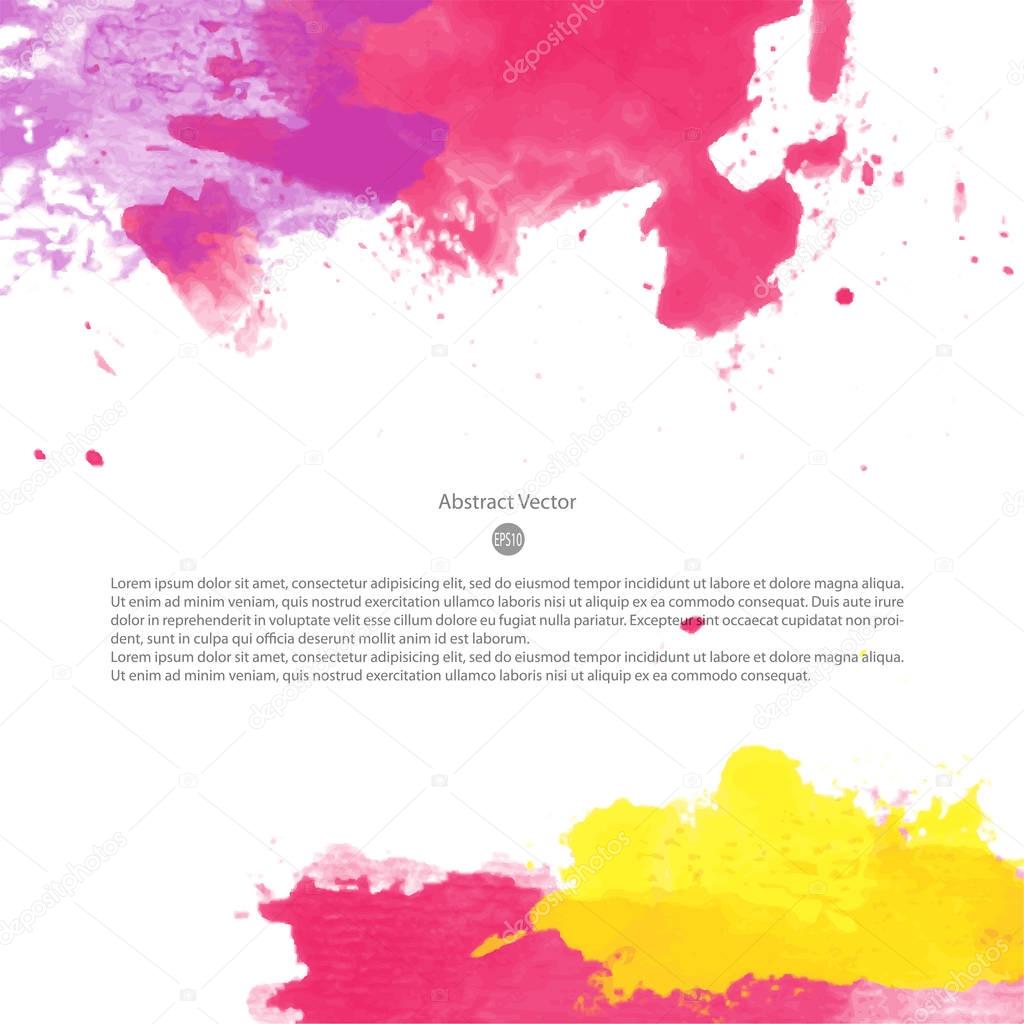 bright colorful banner with watercolor splashes