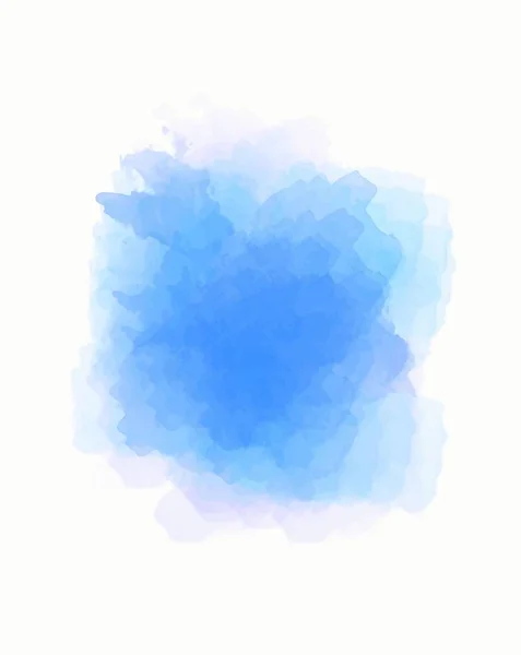 Aquarel blauw splash. Abstracte cyaan blot achtergrond. Zee, tropische oceaan, onderdeel van de lagune. — Stockvector