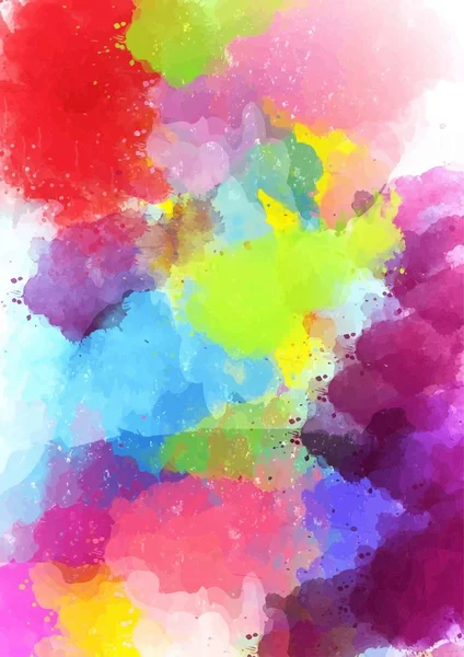 추상 미술 다채로운 수채화 배경입니다. 디지털 그림입니다. 색상 질감. — 스톡 벡터