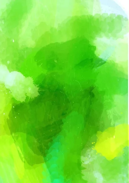 Abstract groen eatercolor kunst achtergrond. Digitaal schilderen. Kleur patroon. — Stockvector