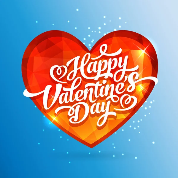 Happy Valentines Day Hand Drawing Vector Lettering design. — Stock Vector