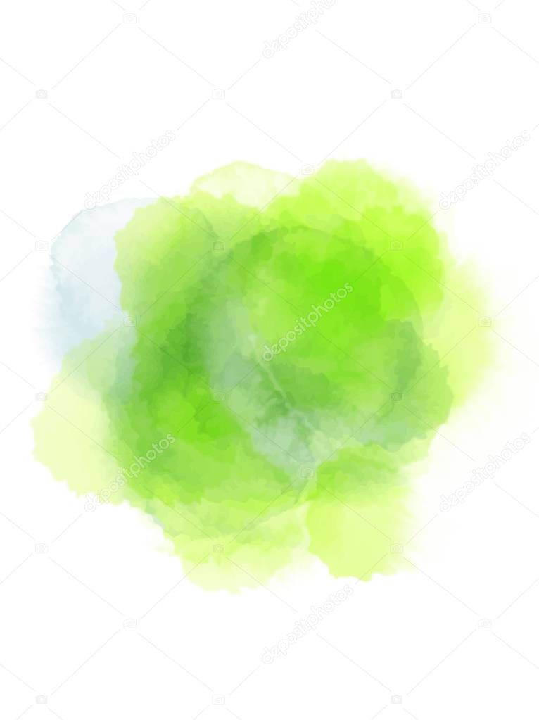 Abstract green watercolor art background. Digital painting. Color texture. 