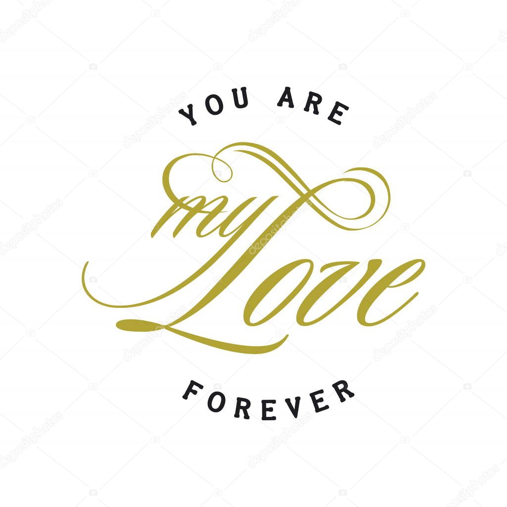 Happy Valentines Day Hand Drawing Vector Lettering design.