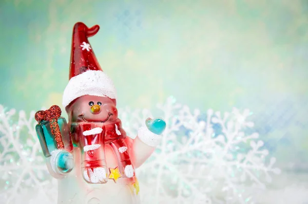Decoração boneco de neve feliz — Fotografia de Stock