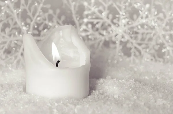 Disposición vela invierno blanco — Foto de Stock