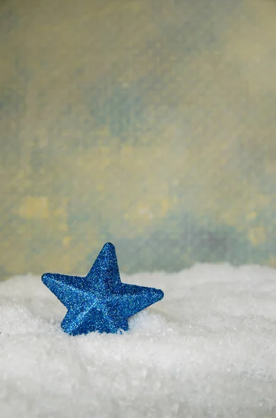 Blue christmas star — Stock Photo, Image