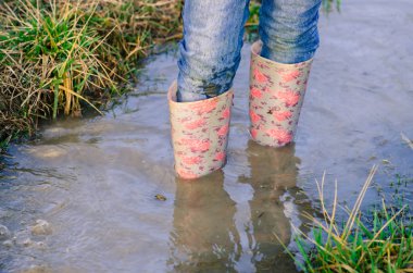 Wellington çizmeleri su