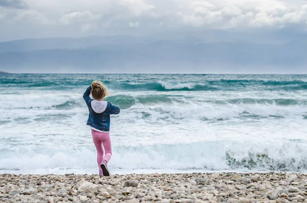 Vilda väder vid havet — Stockfoto