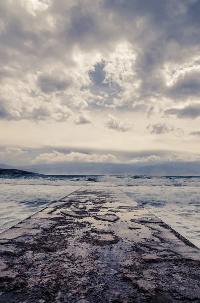 Sea in bad weather — Stock Photo, Image