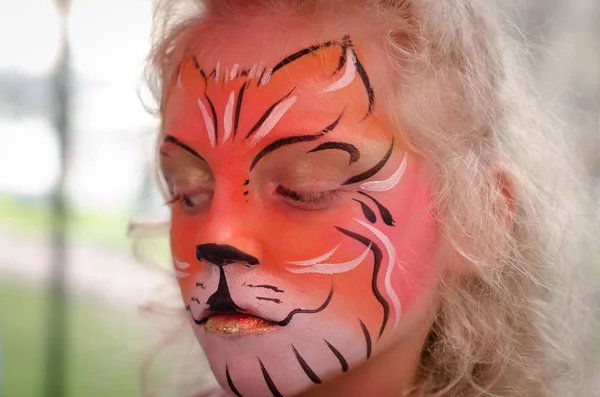 虎の顔の絵 — ストック写真