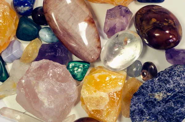 Mix of colorful gem stones — Stock Photo, Image