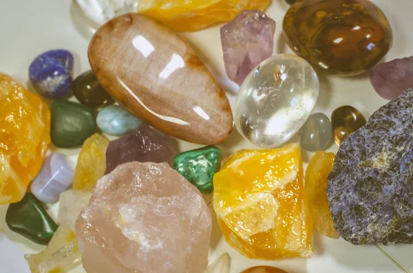 Mix of colorful gem stones — Stock Photo, Image