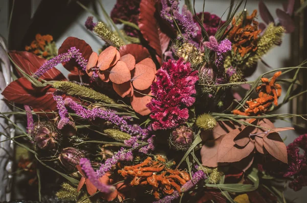 Bouquet from dried flowers — Stock Photo, Image