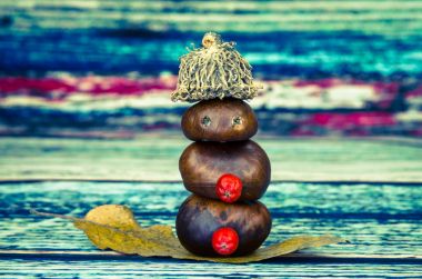 kestane sevimli kardan adam rakam