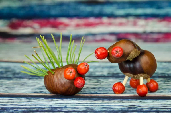kestane yapılan güzel sonbahar rakamlar