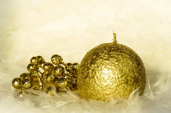 stock image Christmas decoration golden tone