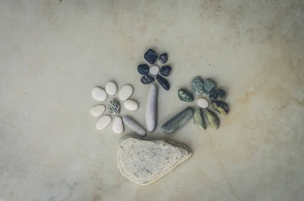 Blumenstrauß Aus Kieselsteinen — Stockfoto