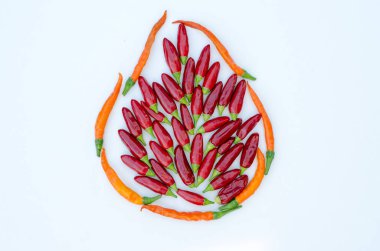 baharatlı biber sebze düzenleme izole