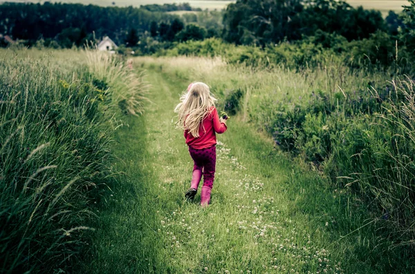 Divertimento in primavera in campagna — Foto Stock