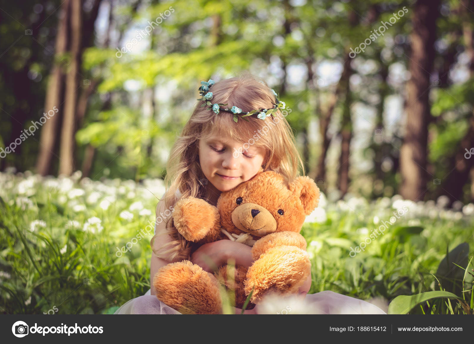 a girl with teddy