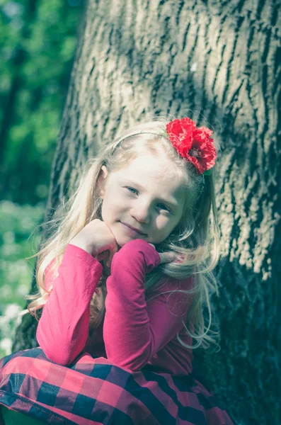 Little lovely blond girl — Stock Photo, Image