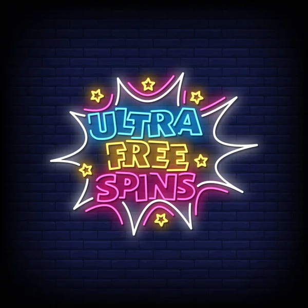 Ultra Free Spins Helt Enkelt Vektorillustration — Stock vektor