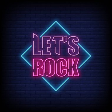 taş harfli metin efekti neon, basit vektör illüstrasyonu