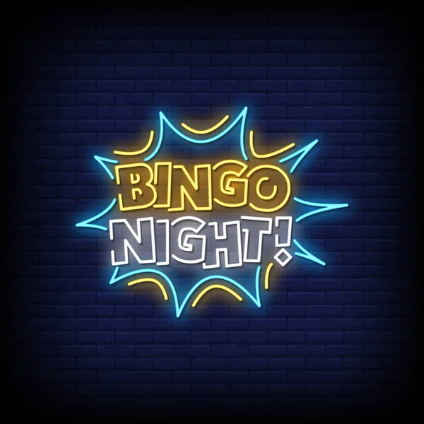 Koyu duvar arkasında parlayan harfler Bingo gecesi