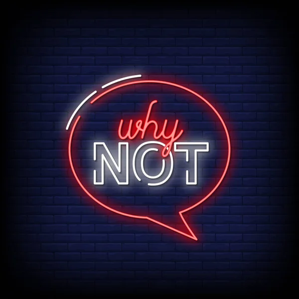 Glowing Lettering Why Dark Wall Background — 스톡 벡터