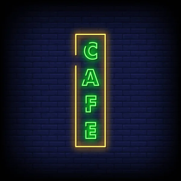 Café Brilhante Lettering Fundo Parede Escura Simplesmente Ilustração Vetorial — Vetor de Stock