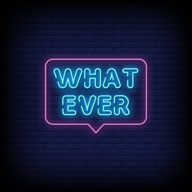 Neon İşaretleri Biçimli Metin Vektörü