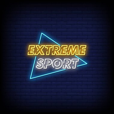 Extreme Sport - neon tabelalar tarzı metin 