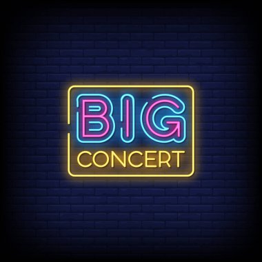 Büyük Konser - neon tabelalar tarzı metin 