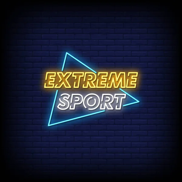 Extreme Sport Neon Signs Style Text — Stock Vector
