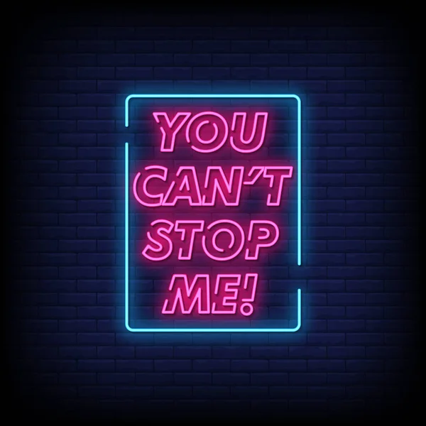 You Can Stop Neon Style Text Vector Illustration — Stock Vector