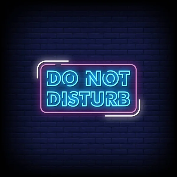 Disturb Neon Style Text Vector Illustration — Stock Vector