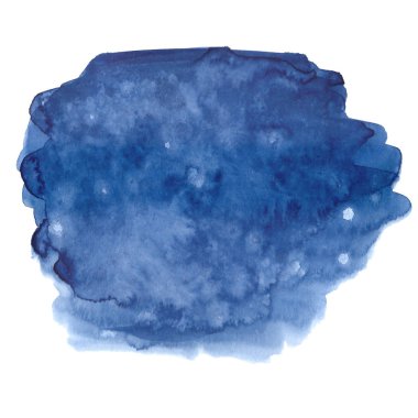 Arkaplan için suluboya mavi leke. Soyut Resim Duvar Kağıdı.